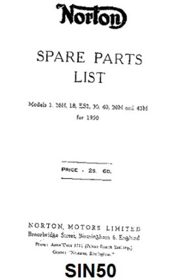 Picture of Parts list : Models Big 4, 16H, 18, ES2, 30, 40