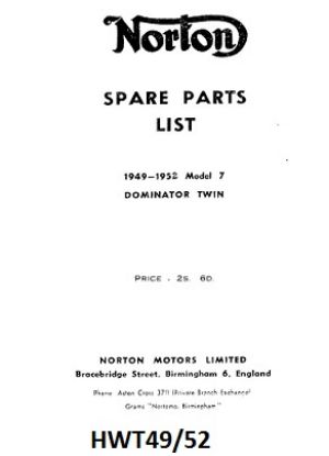 Picture of Parts list : Model 7