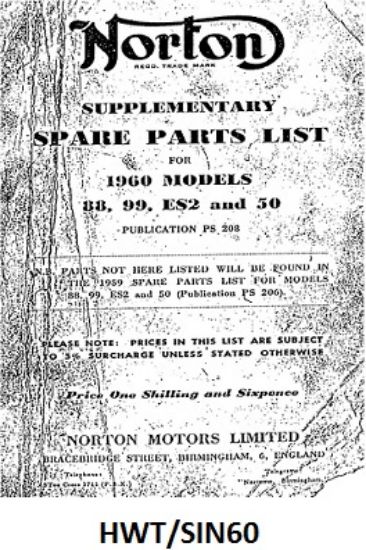 Picture of Parts list : Supplementary : Models ES2, 50, 88, 99