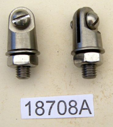 Picture of Number plate pillar assembly : Pair : Front : Stainless steel
