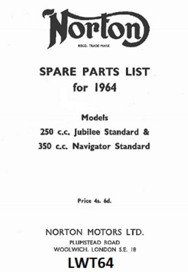 Picture of Parts list : Jubilee, Navigator 1964 on