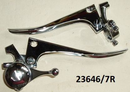 Picture of Handlebar lever set : Pair : Air and front brake/clutch levers : Choke on Clutch