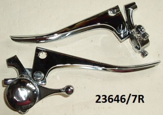 Picture of Handlebar lever set : Pair : Air and front brake/clutch levers : Choke on brake