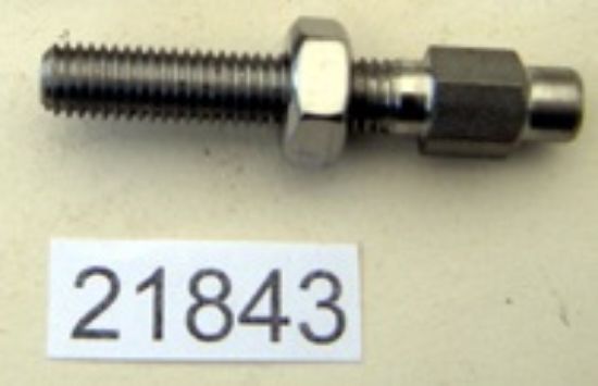 Picture of Chain adjuster : Rear : 1/4in BSCY : Stainless steel : Including nut