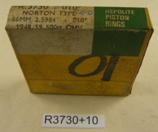 Picture of Piston rings : Engine set : 66mm + 0.010 inch : 500cc & Electra : Genuine Hepolite