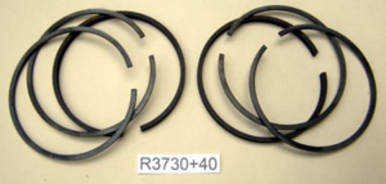 Picture of Piston rings : Engine set : 66mm + 0.040 inch ; 500cc & Electra : Genuine Hepolite