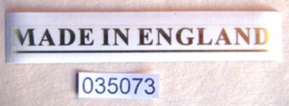 Picture of Decal : MADE IN ENGLAND : Block capitals