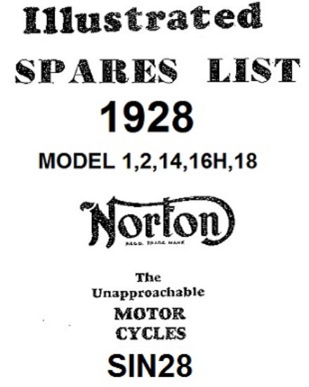 Picture of Parts list : Models 1, 2, 14, 16H, 18