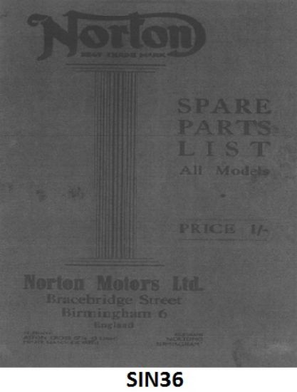 Picture of Parts list : Models Big 4, 16H, 18, 19, 20, 30, 40, 50, 55, CJ, CS1, ES2 : Including 1939 Supplementary Parts list