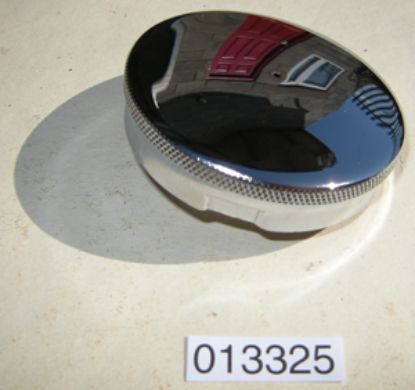 Picture of Petrol tank filler cap : 2.5 inch push & turn type : Chrome : Genuine Ceandess