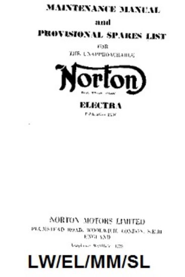Picture of Electra maintenance manual & provisional spares list