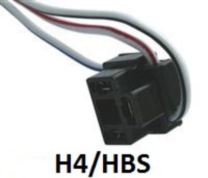 Picture of H4 headlight bulb socket