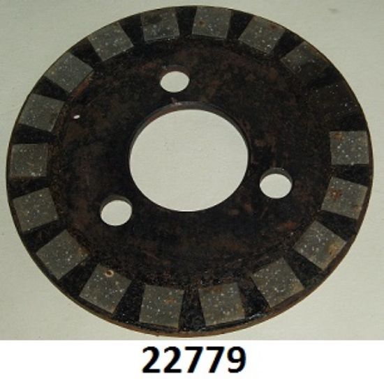 Picture of Clutch back plate : Bonded : NOS shop soiled  : Post engine 89811 : Pre engine 106838