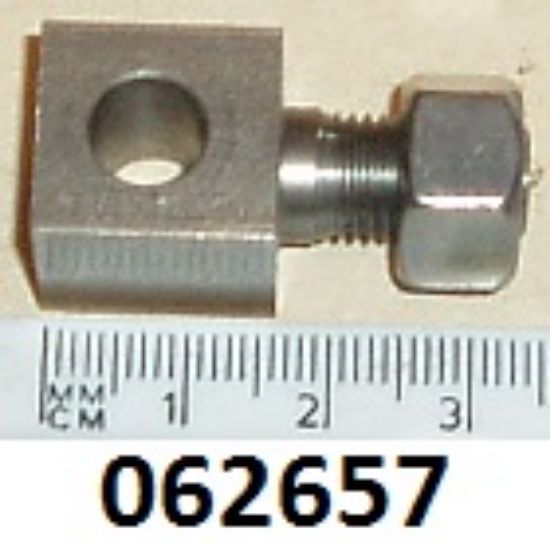 Picture of Block : Gearbox adjuster : Including nut and washers : Pre MK3