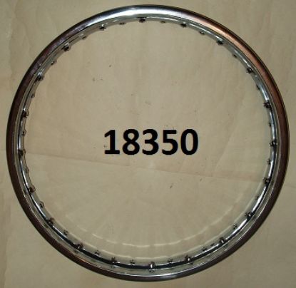 Picture of Wheel Rim : WM2 x 19 inch : 40 holes : Full width hubs only : British chrome!