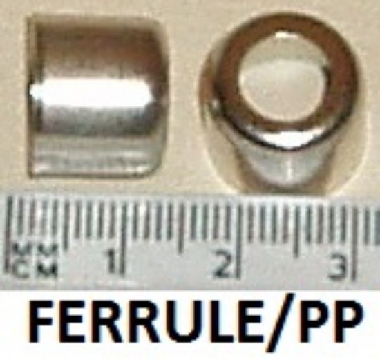 Picture of Ferrule : For 1/4 inch I/D pipe : 11mm O/D : Chrome plated