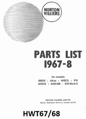 Picture of Parts list : Models 650SS, Atlas, G15, N15CS, P11, G15CS, G15CSR
