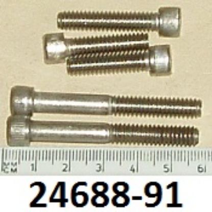 Picture of Screws : Gearbox cover : Socket type : Late gearbox : Stainless steel : Lightweights only