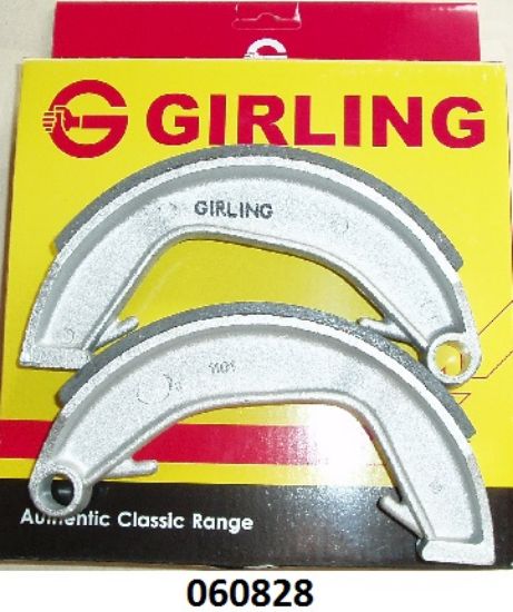 Picture of Brake shoes : Front or Rear : Pair : 7in Single Leading Shoe
