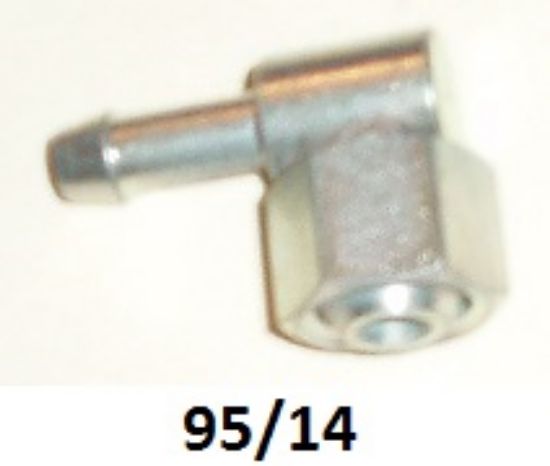 Picture of Petrol tap nut with 90deg elbow : 1/4 BSP