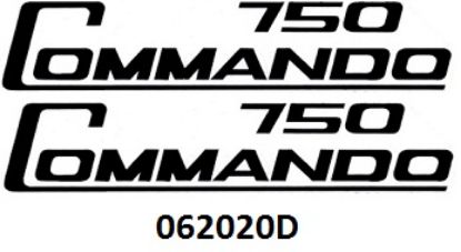 Picture of Decal : Side panel : Pair : Black : 750 Commando