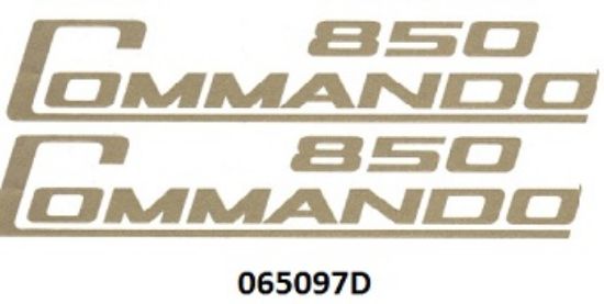 Picture of Decal : Side panel : Gold : Commando  850 : Pair