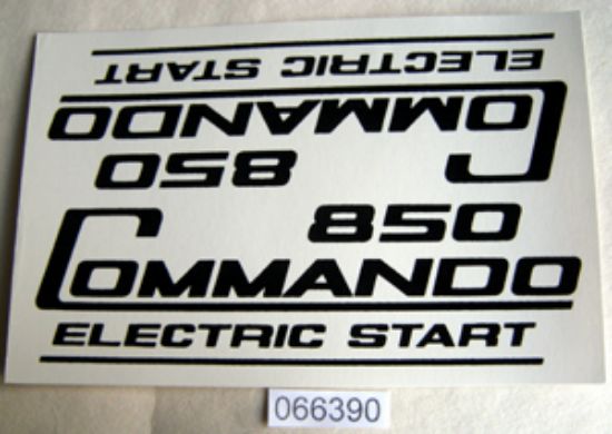 Picture of Decal : Side panel : Pair : Black : Commando 850 Electric Start