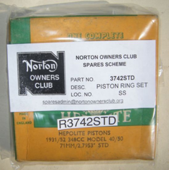 Picture of Piston ring set : Hepolite : 348cc : 71mm Standard