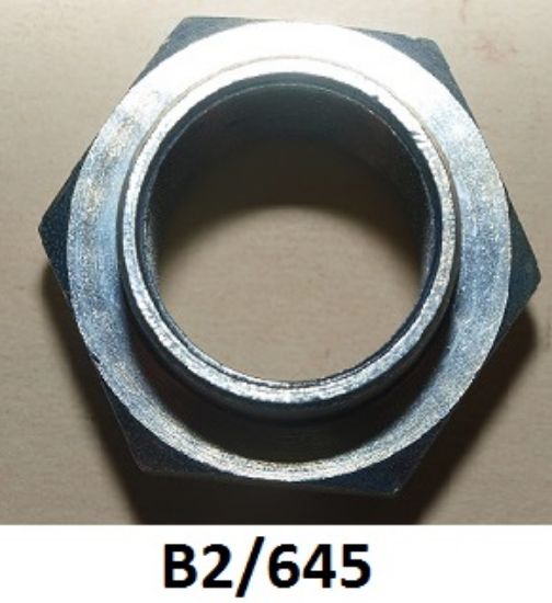 Picture of Fork head race adjuster nut : Non Featherbed models : Plated