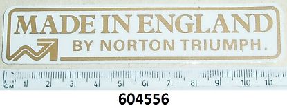 Picture of Decal : MADE IN ENGLAND : By Norton Triumph