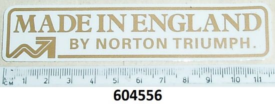 Picture of Decal : MADE IN ENGLAND : By Norton Triumph