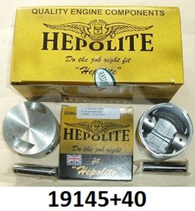 Picture of Piston set : Engine set of 2 : 750cc : 73mm +40 : Shop soiled been fitted but run in an engine!