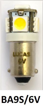 Picture of Bulb : Pilot light and instuments : 6 volt : LED : Genuine Lucas