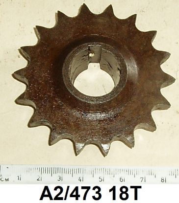 Picture of Engine sprocket : 18 teeth : Upright and Dolls Head gearbox models : NOS shop soiled