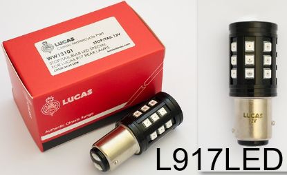 Picture of Light bulb : Rear : 12 Volt : LED : For use in L917 rear lights : Genuine Lucas : Stop/Tail light bulb