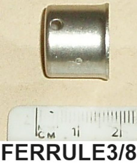 Picture of Ferrule : For 3/8 inch I/D pipe : 0.635inch internal diameter : Stainless steel