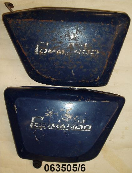 Picture of Side covers : Pair : Steel : Interstate : Blue : Left and right hand : Left cover with tool tray