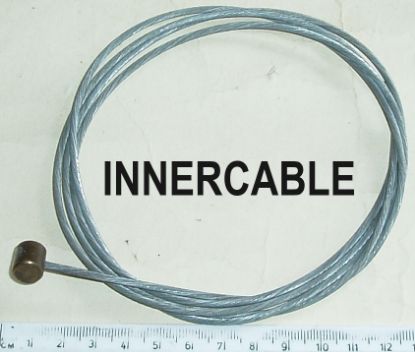 Picture of Inner cable : Clutch or brake cable : Fitted with 3/8 inch barrel nipple : NOS shop soiled : 58.5 inches long