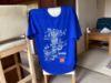 Picture of T-Shirt - 'Exploded Dominator Engine' White on Blue